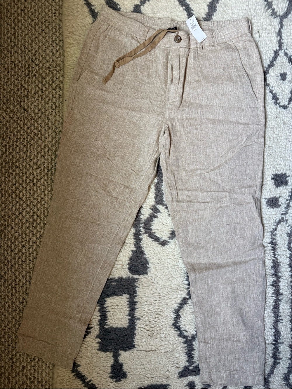 Banana Republic Light Taupe Linen-Blend Chinos